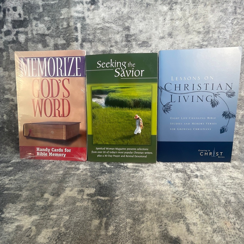 Christian Book‎ Lot Memorize God's Word Seeking the Savior Christian Living 3pk